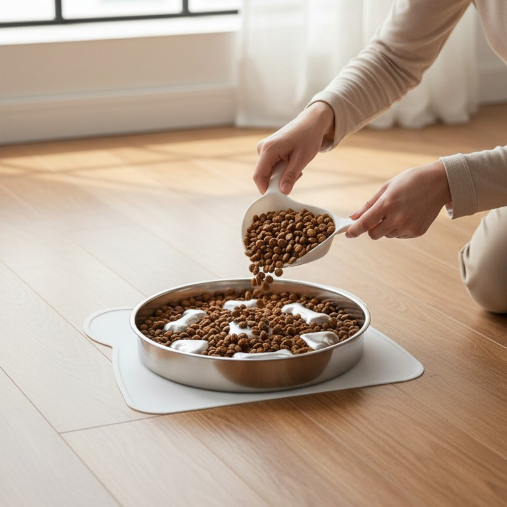 Stainless Steel Slow Feeder Dog Bowl