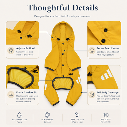 Full-Cover Waterproof Dog Raincoat
