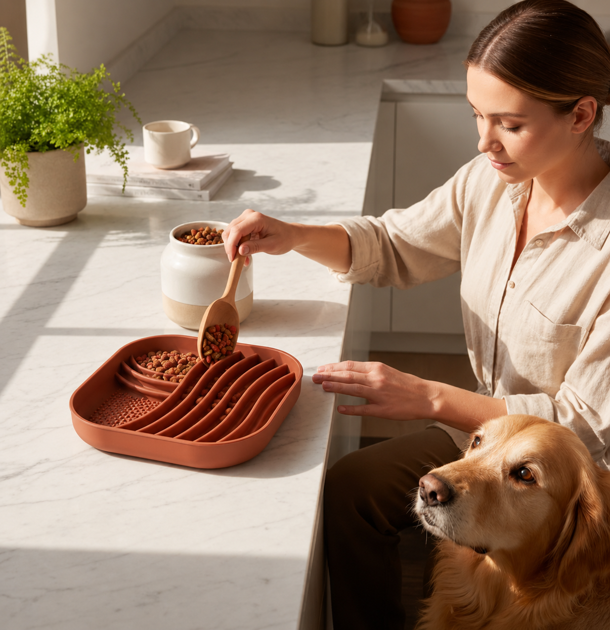 Silicone Slow Feeder Dog Bowl