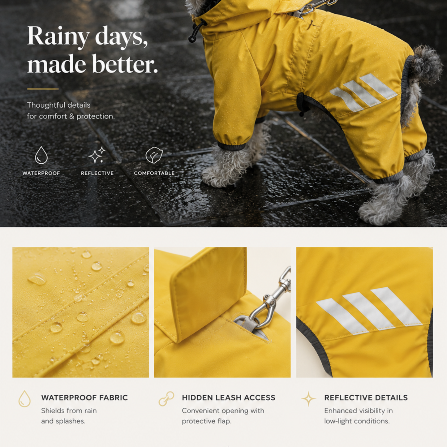 Full-Cover Waterproof Dog Raincoat