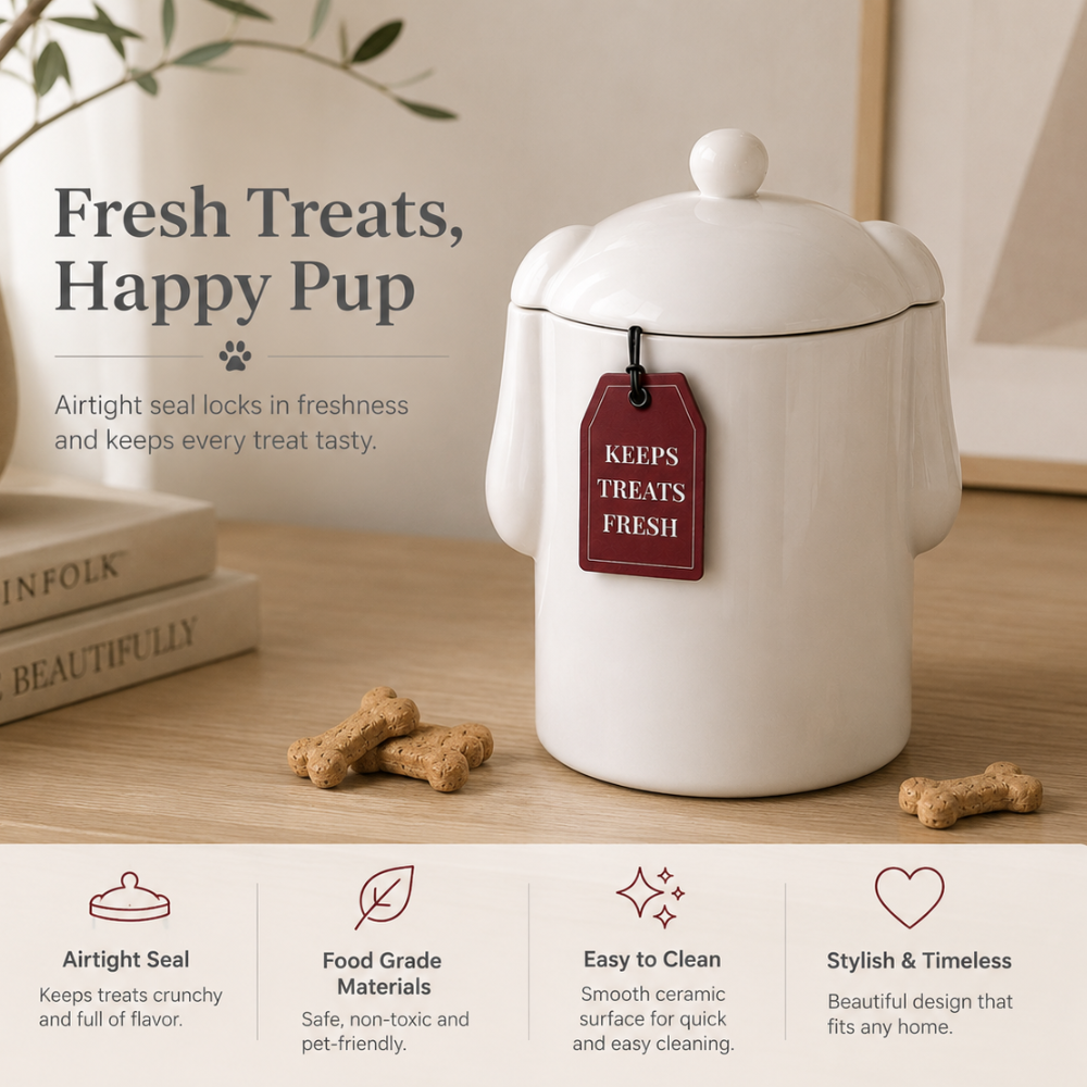 Minimalist Dog Treat Container