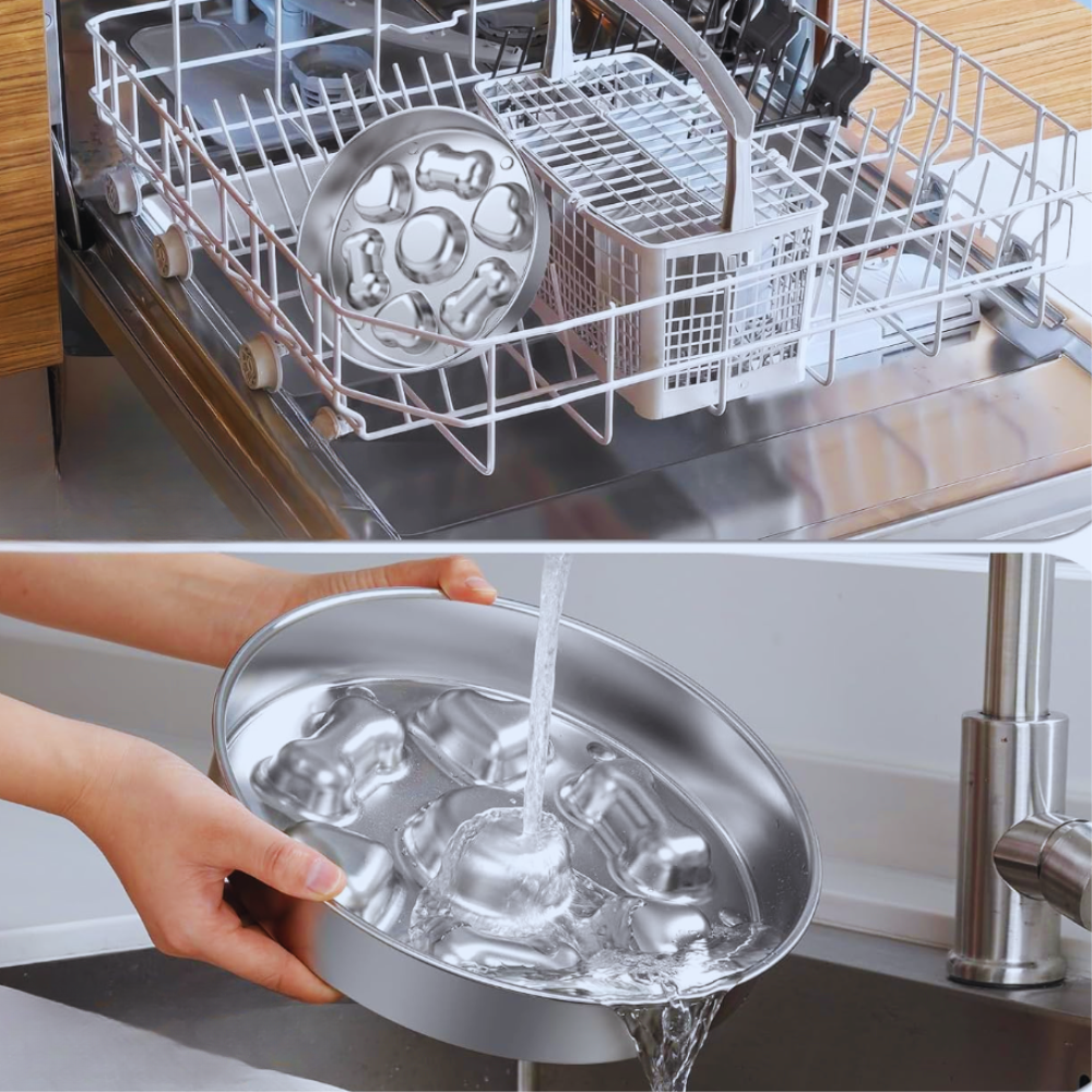 Stainless Steel Slow Feeder Dog Bowl